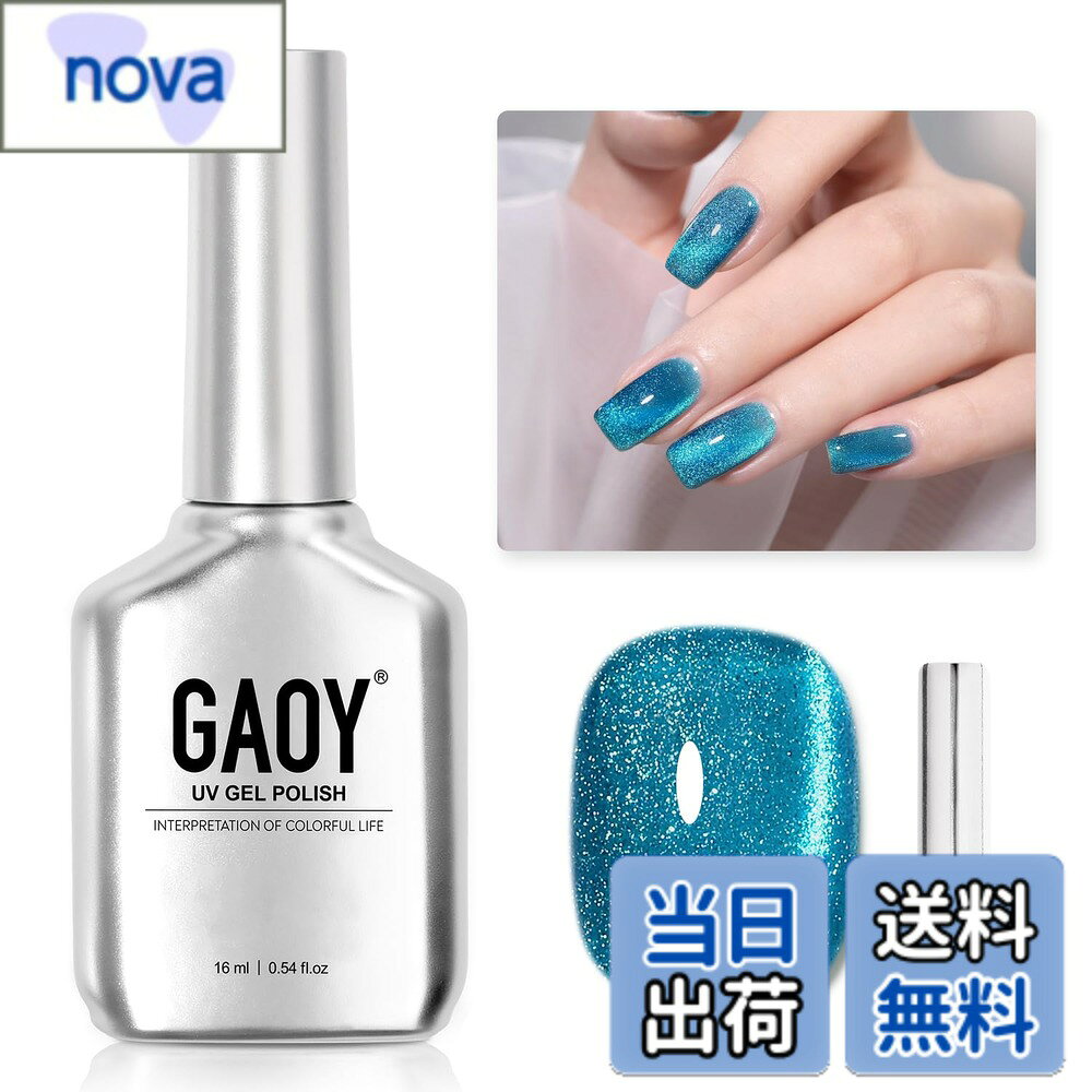 【送料無料】GAOY マグネットネイル ジェルネイル 単色 UV・LED対応 ポリッシュタイプ セルフネイル 初心者&プロ適用 色：青い涙
