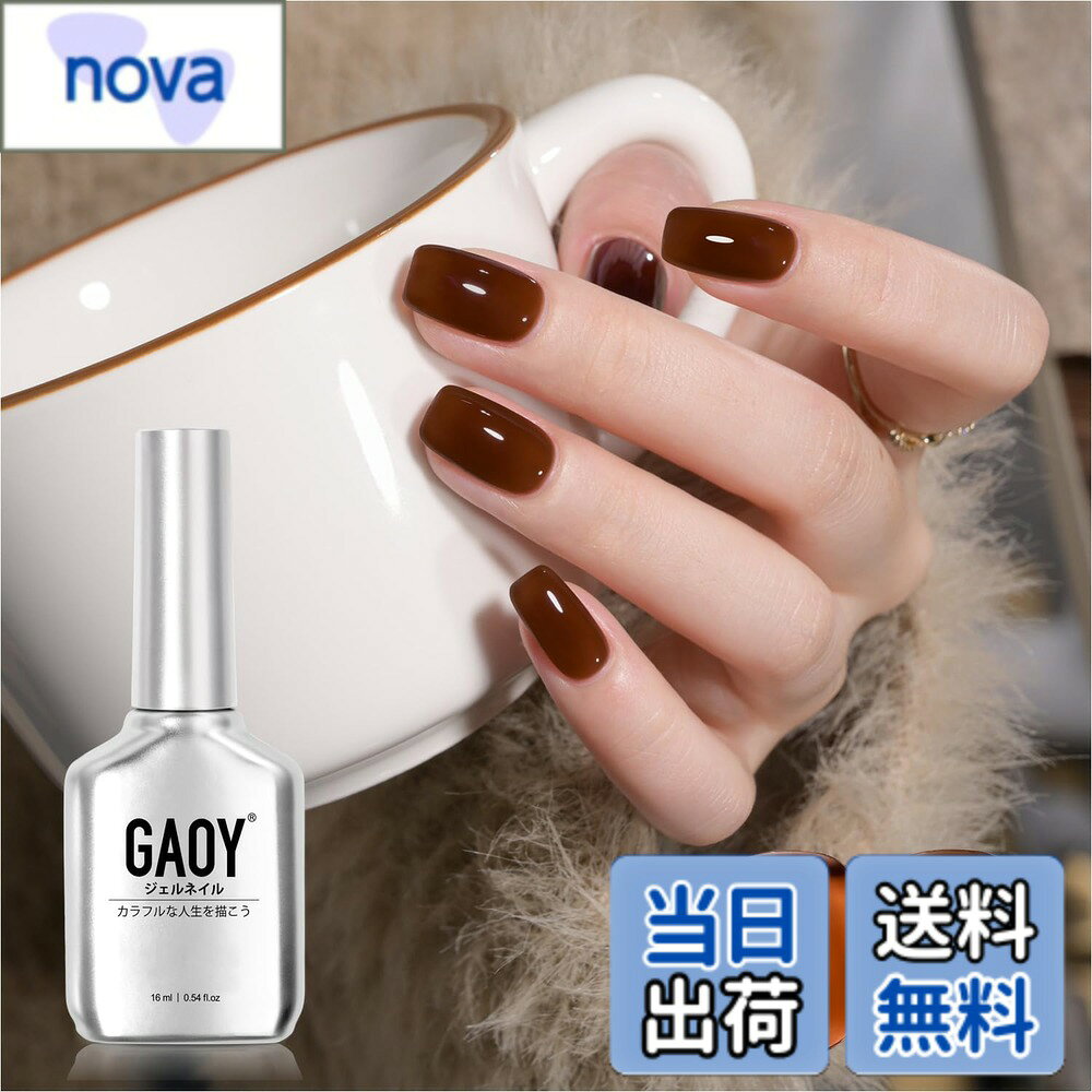 【送料無料】GAOY ジェルネイル カラージェル 単色 UV・LED対応 ポリッシュタイプ セルフネイル 初心者&プロ適用 色：ホットココア