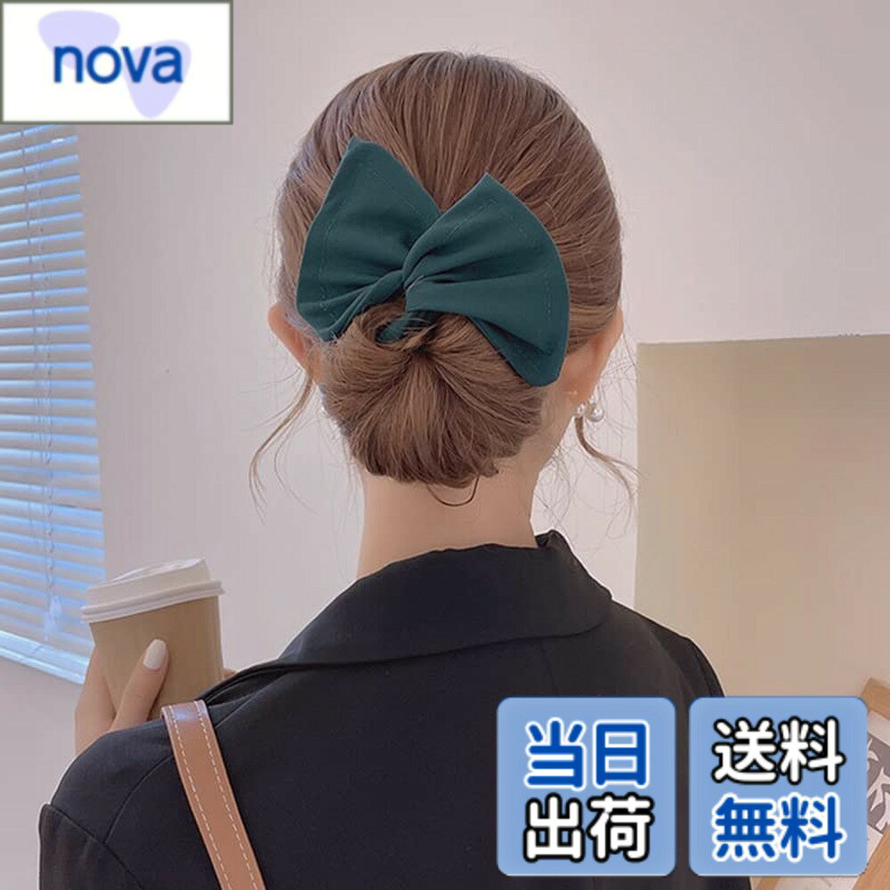 【送料無料】88flix デフトバン お団子ヘアメーカー 緑 リボン デフトバンド ヘアアクセ デフトバンド（グリーン） 色：ブラック、サイズ：ワンサイズ