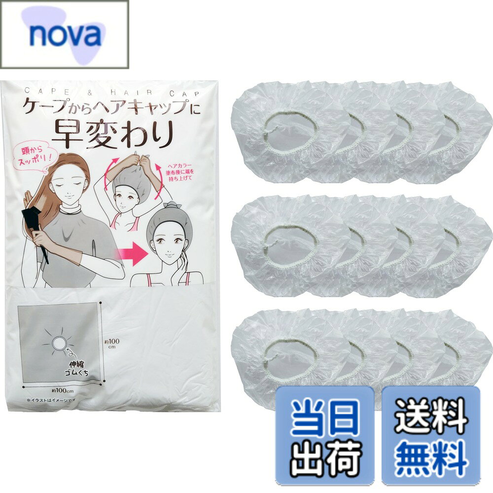 【送料無料】毛染めケープ ヘアカラー ケープ ケープからヘアキャップに早変わり 4...