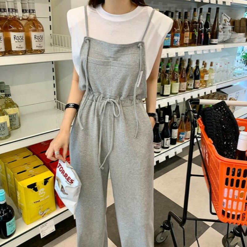 【送料無料】 紐ウエスト ワイドレッグパンツ サロペット 楽天市場】サロペット ウエスト紐の通販