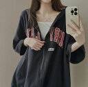 【600円クーポン配布中!】レディース トップス シャツ ジップパーカー 薄手 半袖 夏 パーカー ジップアップ フード付き 可愛い 英字 ゆったり おしゃれ グレー カジュアル アウター 大きいサイズ 小顔効果 体型カバー 涼しい 通気性 通勤 通学