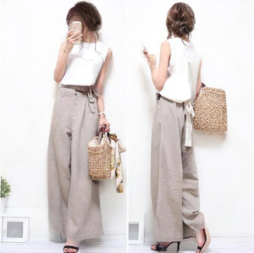 【600円&800円OFFクーポン】レディース パンツスーツ セットアップ 2点セット ノースリーブ トップス+ワイドパンツ 丸首 リボンウエスト ゆったり シンプル カジュアル ナチュラル フェミニン 大人可愛い 体型カバー 春夏秋 おしゃれ 【600円&800円OFFクーポン】レディース パンツスーツ セットアップ 2点セット ノースリーブ トップス+ワイドパンツ 丸首 リボンウエスト ゆったり シンプル カジュアル ナチュラル フェミニン 大人可愛い 体型カバー 春夏秋 おしゃれ