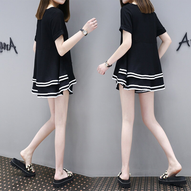 【最大25%OFFクーポン配布中】レディース セットアップ 2点セット 上下セット パンツスーツ シャツ Tシャツ 半袖 夏 トップス ショートパンツ 丸首 ゆったり シルエット 体型カバー 大きいサイズ カジュアル おしゃれ 涼しい 韓国風 ファッション 夏コーデ