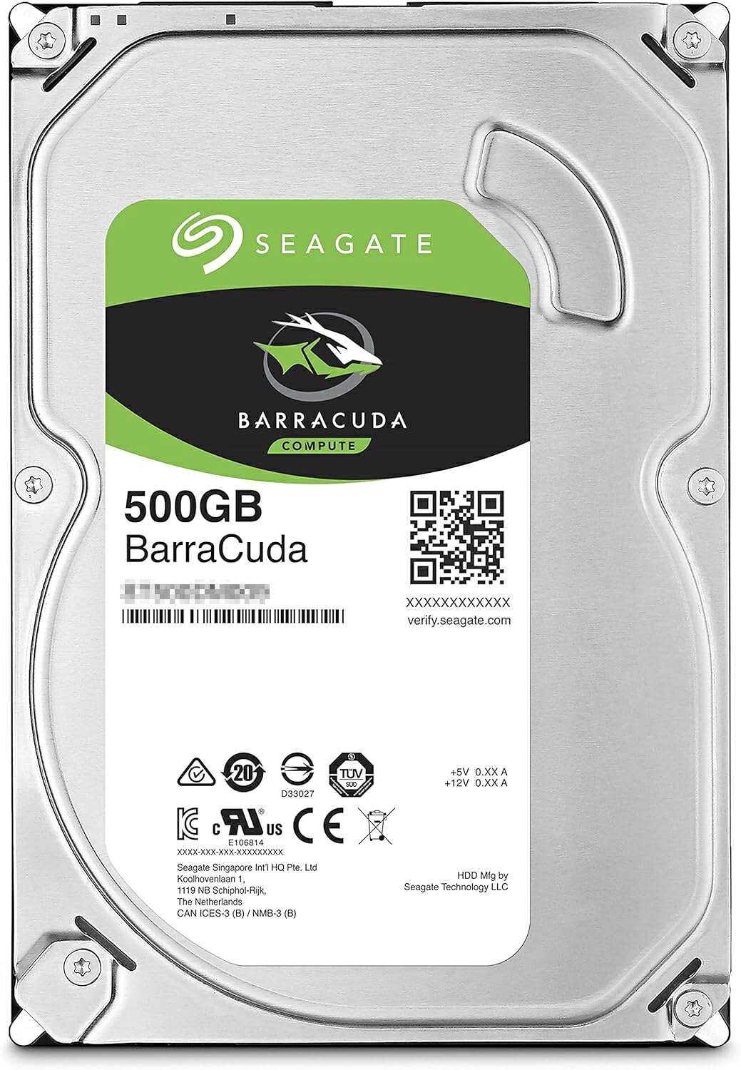 Seagate BarraCuda 内蔵 HDD ハードディスク 500GB 1000GB(1TB) CMR 3.5インチ SATA 7200rpm 6Gb/s 32MB PC バルク品 - Image 2