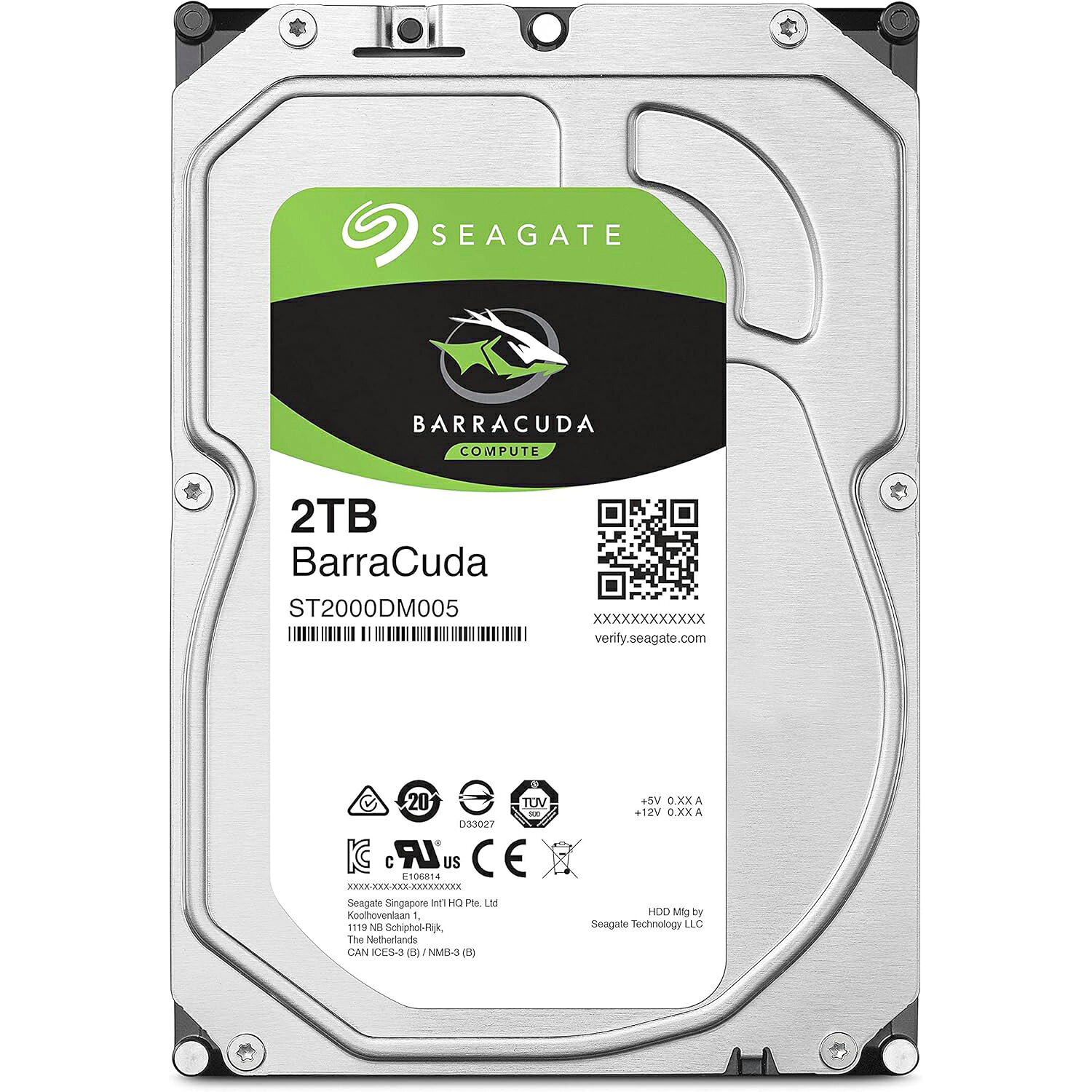 【全品最大2500円OFFクーポン】【使用0時間】Seagate BarraCuda 内蔵 HDD ハードディスク 2TB 5400 回転 256MB キャッシュ SMR 記録、静音低発熱、動画・写真保管用倉庫 HDD 3.5インチ SATA ST2000DM005 PC 1年保証【再生品】