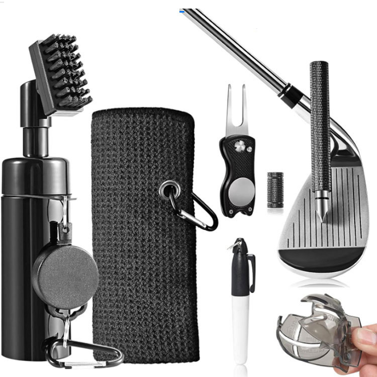ゴルフクラブ掃除セット スプレーボトル式ゴルフブラシ ゴルフタオル ゴルフ用清潔具 お手入れ用品 ゴルフクリーナー 携帯便利