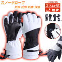 スノーグローブ スキーグローブ グローブ 手袋 メンズ レディース スノーボード スマホ対応 防風 防水 防寒 保温 5本指 男女兼用 バイク 超撥水 チャック...