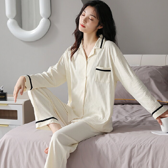 パジャマ ルームウェア メンズ レディース ロングスリーブ ロングパンツ 部屋着 カップル 韓国 男女兼用 綿100％ 軽量 通気 ぐっすり 着心地 快適 快眠 上下セット お揃い メンズ レディース 長袖 前開き ナイトウエア バレンタイン プレゼント おしゃれ 結婚祝い 部屋着