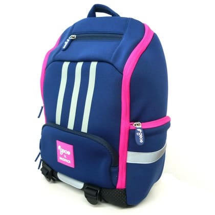 バックパック紺とピンクのシャープなデザイン！お子様の外出用バッグに最適！男の子｜女の子｜マチ付き｜リュック