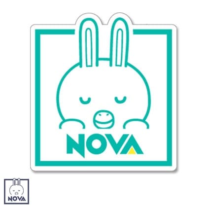 NOVAうさぎステッカー 四角型NOVAうさぎオリジナルステッカーシンプルで斬新なデザイン！かっこいい｜おしゃれ 1