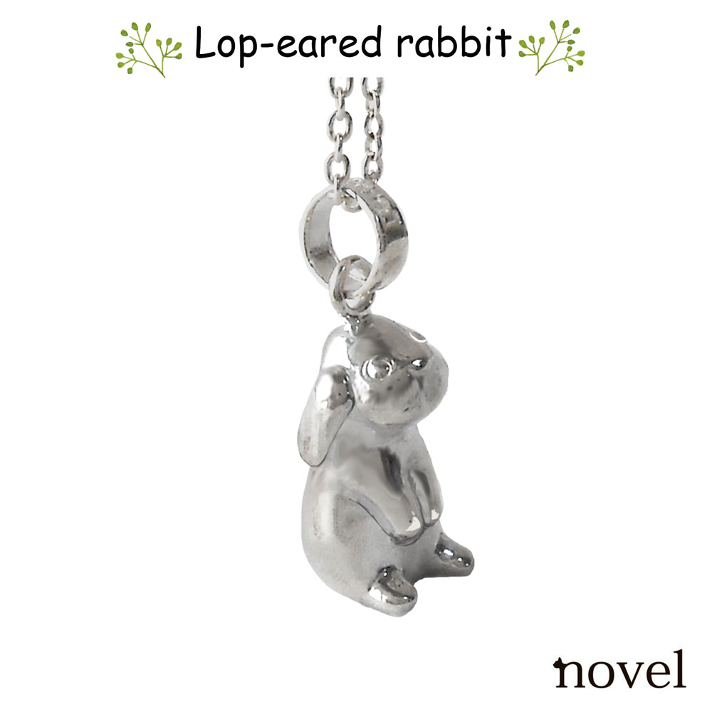 たれ耳うさぎネックレス ロップイヤーネックレス たれ耳うさぎジュエリー ロップイヤーアクセサリー うさぎジュエリー(4)