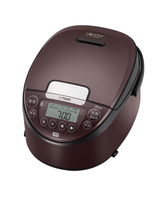 【中古】タイガー魔法瓶(TIGER) 炊飯器 5.5合 圧力IH式 土鍋コーティング 少量高速&冷凍ご飯 メニュー付き 1合約17分 炊きたて ブラック JPK-H100K
