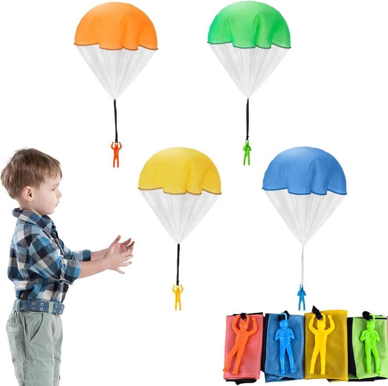 DFsucces ミニパラシュート 手投げ おもちゃ 手投げパラシュート 外遊び 空飛ぶ おもちゃ 子供の日 人気プレゼント