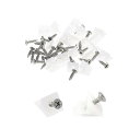 YFFSFDC プラスチックアングルブラケット アングル 背板止め l型アングル 止め金具 ネジが付き プラスチック製コネクタ ホワイト コーナーブレース クローゼット 内閣 本棚 留め具