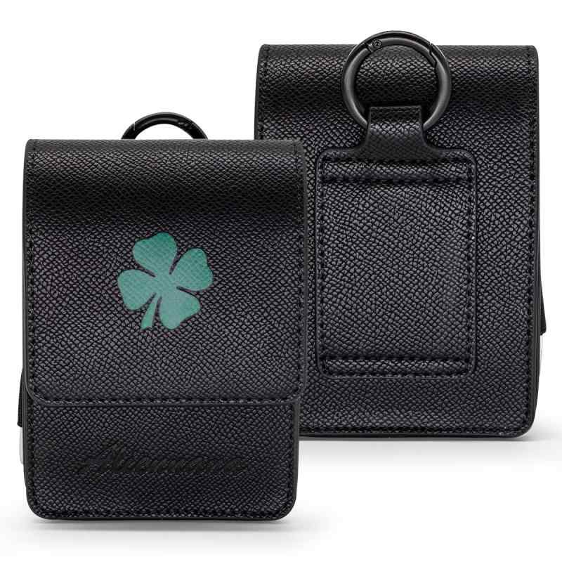 ゴルフレーザー距離計用収納ボックス キャリングケース 高級レザー製距離計測器ホルダーラッキークロー..