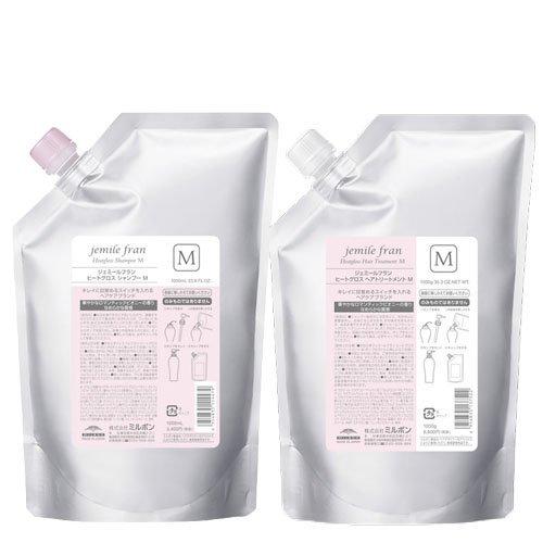 ミルボン ジェミールフラン ヒートグロス M シャンプー 1000mL + トリートメント 1000g 詰め替え セット ミルボン ジェミールフラン ヒートグロス M シャンプー 1000mL + トリートメント 1000g 詰め替え セット