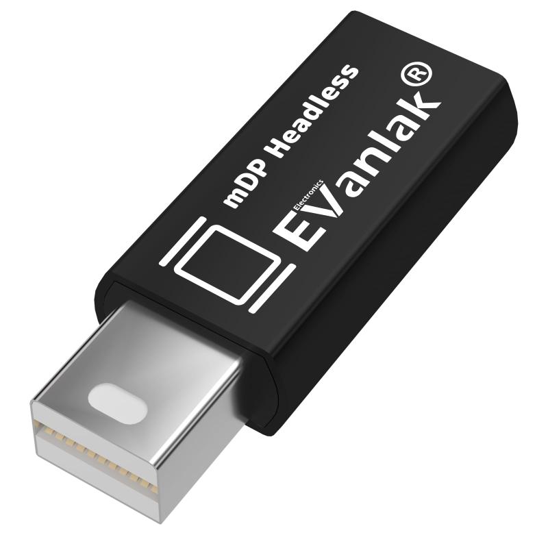 EVanlak DispalyPort Mini dp ヘッドレスゴーストディスプレイエミュレーター PC 4K DP ダミープラグ ヘッドレス1080@60Hz対応