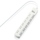 エレコム 電源タップ 一括&個別スイッチ 省エネ スイングプラグ ホワイト T-E7A-2WH(2)