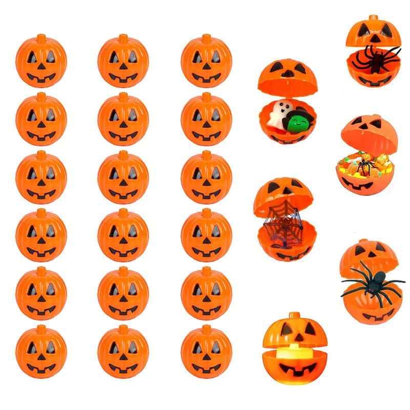CHENLONB ハロウィン カボチャバケ 24個セット ミニかぼちゃ キャンディボックス 置物 おしゃれ かぼちゃ 小物入れ ハロウィン 季節飾り