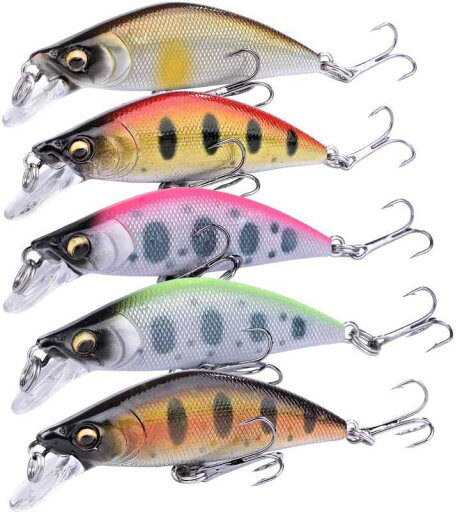 Contyu 渓流ミノー 5個 セット トラウト ヘビーシンキング ルアー 50mm 5.3g Contyu 渓流ミノー 5個 セット トラウト ヘビーシンキング ルアー 50mm 5.3g