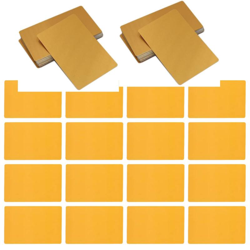 Quikaboo 名刺カード 名刺作成 名刺用紙 無地カード ビジネスカード用紙 金属名刺 アルミ名刺 レーザー彫刻板 100枚セット