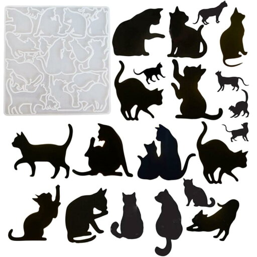 猫 シリコンモールド 6種類 ねこ UVレジン シリコン型 ペンダント ネックレス イヤリング ピアス キーホルダー 抜き型 ソフトモールド 人気 DIY手作り アクセサリー パーツ ハンドメイド 猫 シリコンモールド 6種類 ねこ UVレジン シリコン型 ペンダント ネックレス イヤリング ピアス キーホルダー 抜き型 ソフトモールド 人気 DIY手作り アクセサリー パーツ ハンドメイド