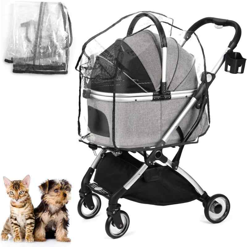 BQKOZFINペットカート用レインカバー 耐久性のあるペットカート用レインカバー 犬猫カートに適している..