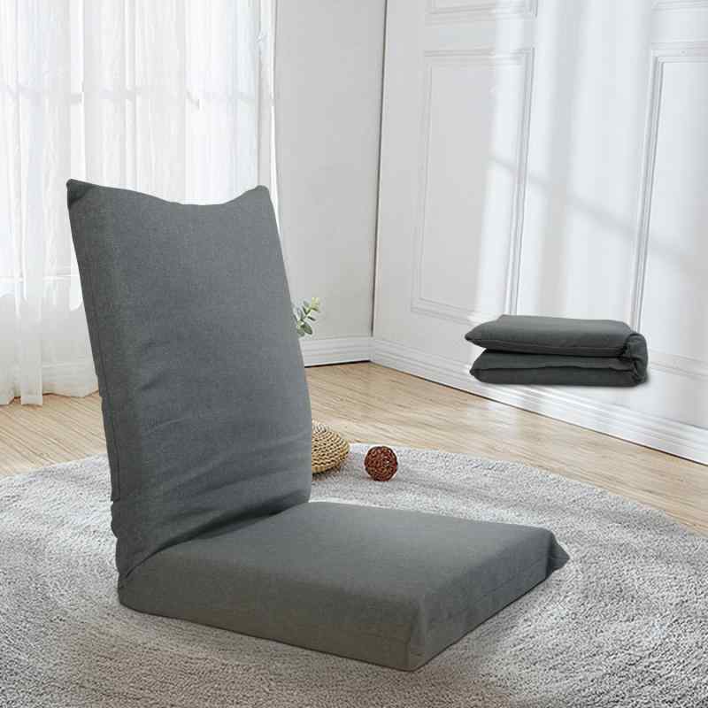 WAVV 座椅子 コンパクト座いす リクライニング フロアチェア ハイバック おしゃれ 低反発 一人掛け 折りたたみ 座イス リクライニングチェア 背面6段階調整 座椅子 グレー