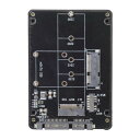 xiwai コンボ M.2 NGFF B-Key & mSATA SSD - SATA 3.0 アダプター コンバーター ケース エンクロージャー スイッチ付き(2)