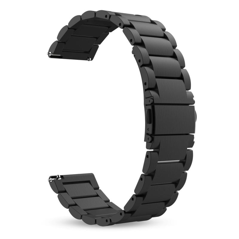 Lamshaw POWER WATCH バンド, ステンレス メタル ベルト 交換バンド 対応 MATRIX POWER WATCH スマートウォッチ (メタル-ブラック)