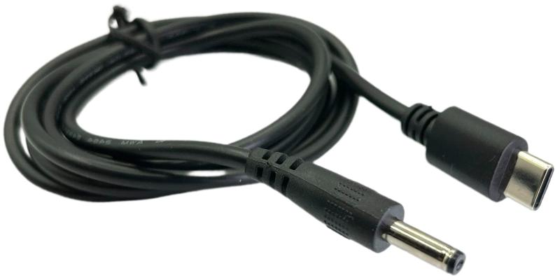 CNCTWO(コネクトツー) チャレンジタッチ スマイルゼミ タブレットなどのACアダプタを代用できる充電用USB TypeCケーブル DC外径4.0x内径1.7mm ケーブル長 1m C24017UC