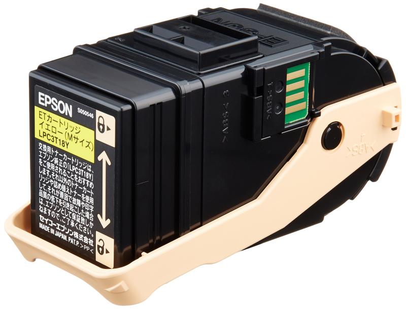 EPSON Offirio LP-S7100 シリーズ用 トナーカートリッジ スマートスタイルカートリッジ イエロー Mサイズ 6500ページ LPC3T18Y