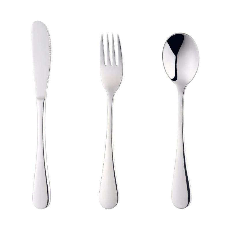 Buyer Star 子供用 ステンレス カトラリーセット ナイフ フォーク スプーン キッズ食器 3点セット かわいい 多色選択可能