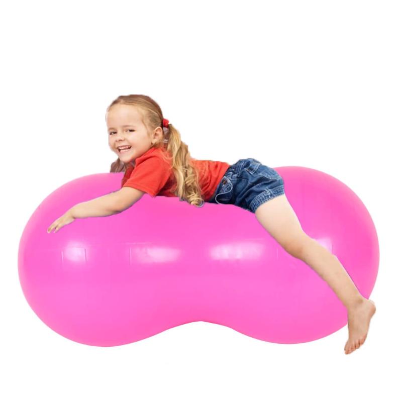 ピーナッツ型 ヨガ バランスボール エクササイズボール ピーナッツボール ジム リハビリ ダイエット フ..