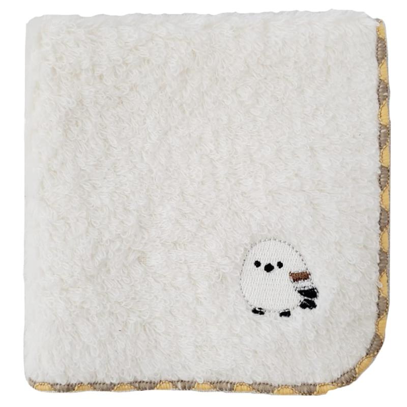 【BESTEVER】日本製無撚糸ミニ タオルハンカチ Made in Japan Mini Towel シマエナガ Long Tail Tit 54..
