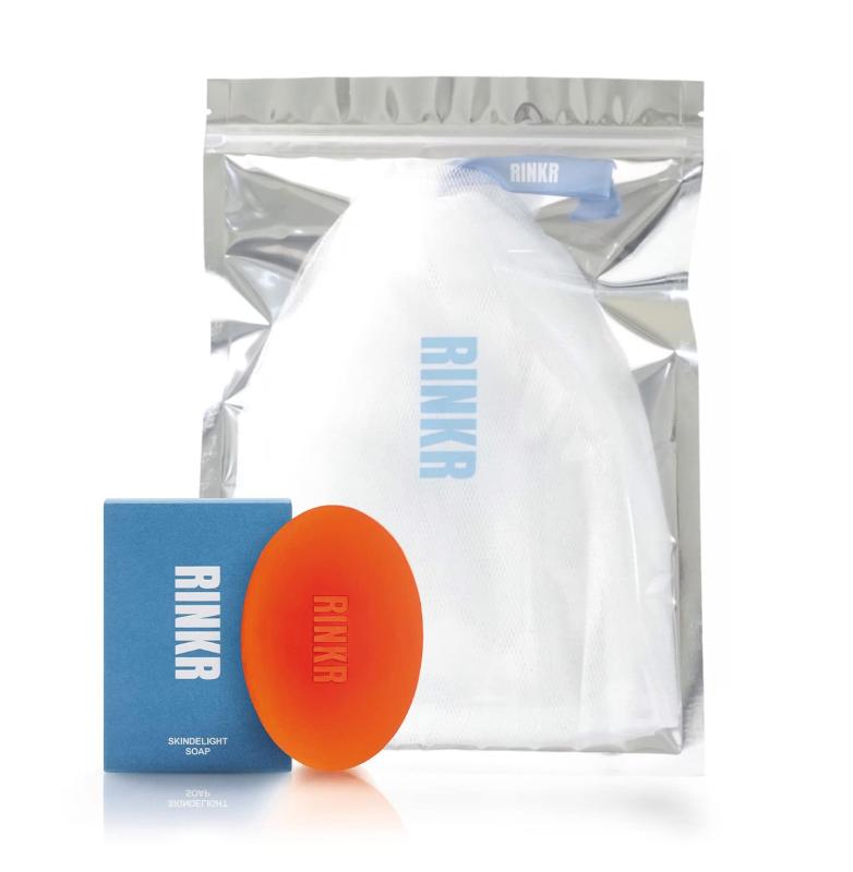 【2点セット】RINKR(リンカー) ソープ 100g 泡立てネット 枠練り 敏感肌 乾燥肌 無香料 無着色 ラウリン酸 オレイン酸 パラベン 無添加 漢方 洗顔ネット 濃密泡 洗顔用 ボディ用 日本製(3)