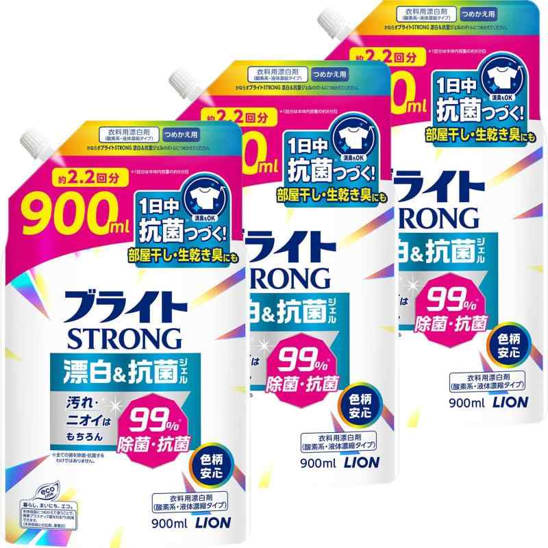 ブライトSTRONG 漂白＆抗菌ジェル つめかえ用 900ml×3個