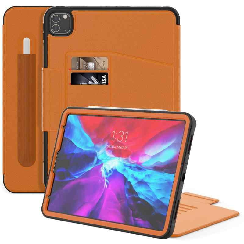 iPad pro 11 ケース 2020 （2020モデル専用）ペンホルダー付き 衝撃保護 7段階スタンド機能 オートスリープ/ウェイク カード収納 防塵 全面保護型 傷つけ防止 2020 iPad pro 11 専用カバー (モデル番号