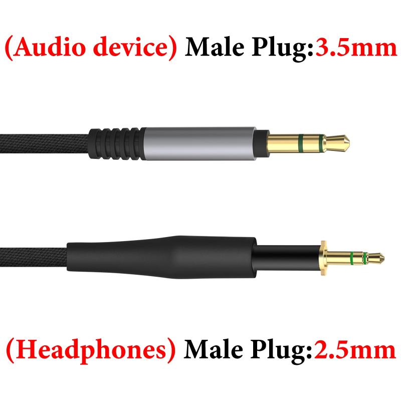 Geekria オーディオケーブル ナイロン編組互換性 オーディオコード アーカーゲーAKG Q460, K480, K430, K450, K451, K452, ジェイビーエル JBL J55, J55a, J55i, J88, J88a, J88i