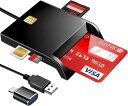 【2025最新型】icカードリーダー マイナンバーカード対応 USB-A&Type-C 接触型 sdカードリーダー 設置不要 自宅で確定申告 国税電子申告 納税システム e-Tax対応マイナンバーカード ICチップ付い