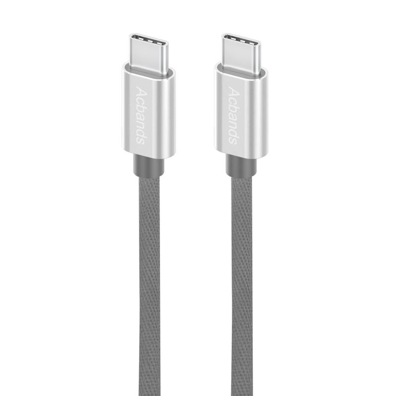 Acbands USB Type C ケーブル 60W PD対応 高耐久編組ケーブル USB-C&USB-C たいぷし 急速 ケーブル