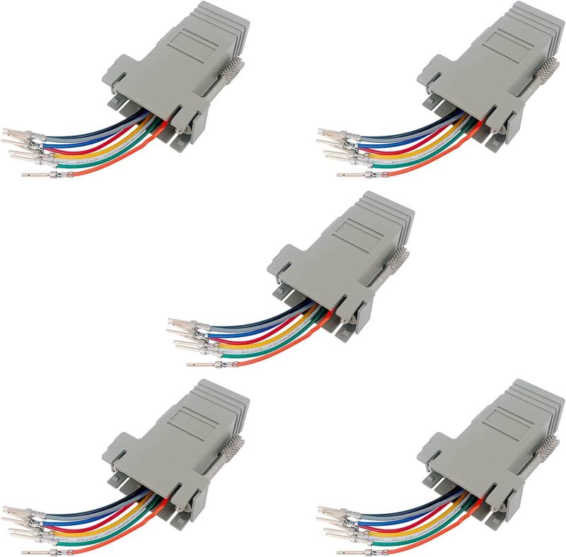 ANMBEST 5 個 DB9 から RJ45 モジュール アダプター