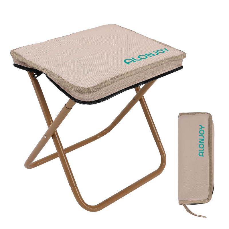 ALONJOY 【2025Newモデル】お花見 どこでも座れる コンパクト 超軽量 アルミ合金 折りたたみ椅子 持ち運び 便利 アウトドアチェア 収納袋一体型 携帯チェア キャンプ 椅子 日本語取扱説明書付のサムネイル