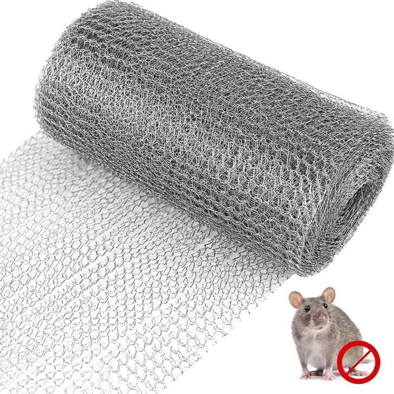 防鼠金網 ステンレスネット ネズミ対策 侵入防止 こうもり撃退 駆除 ワイヤー メッシュ ソフトロール 産業用金網 ガーデンネット 12.7cm×3m