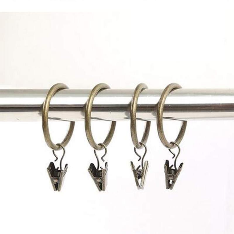 カーテンリング ライナー カーテンクリップ カーテンフック・リング スライドリング アンティーク風 ブ..