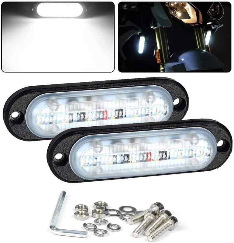 ledデイライト 薄型 6W 車 ワークライト 作業灯 荷台灯 補助灯 12v/24v IP68防水防塵 爆光仕様 ホワイト 防水 2個セット