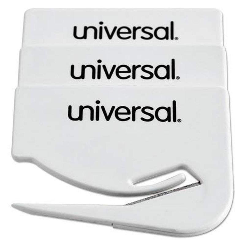 Letter Slitter Hand Letter Opener w/Concealed Blade, 2 1/2", White, 3/Pack (並行輸入品)