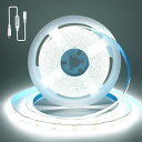 COB LEDテープライト 5M ストリップライト DC12V 調光器付き 無段階調光 間接照明 高輝度