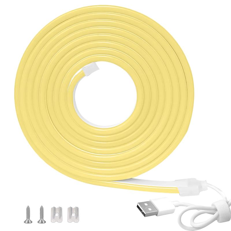 【Guosan】LEDテープライト 入電電圧5V 1m SMD2835 テープ照明 USBライトテープ IP65防水ネオンチューブ 室内 LEDライト 切断可能 折り曲げ自在 間接照明 配線不要